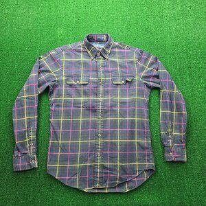 Ralph Lauren Shirt Mens Small Plaid Button‎ Down Long Sleeve Preppy Casual